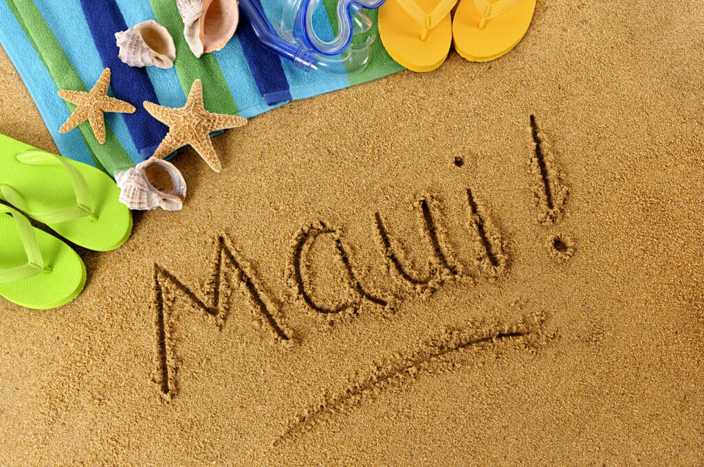 Maui! beach writing maui