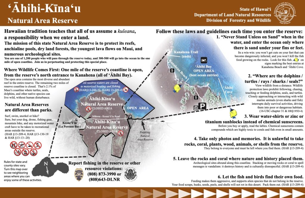 Ahihi Reserve map