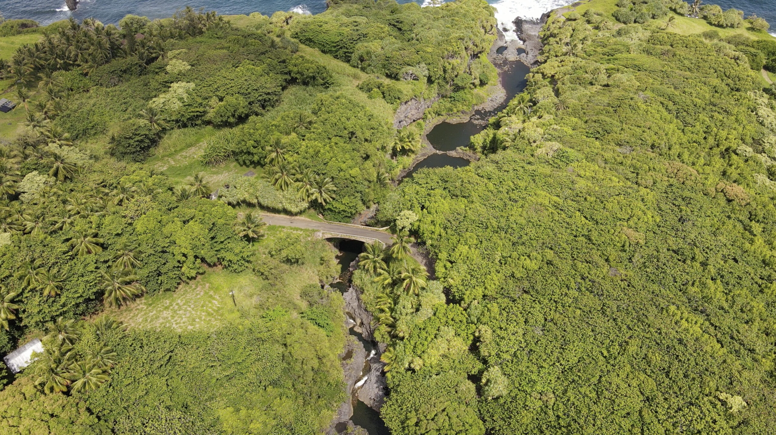 7 sacred pools aerial maui