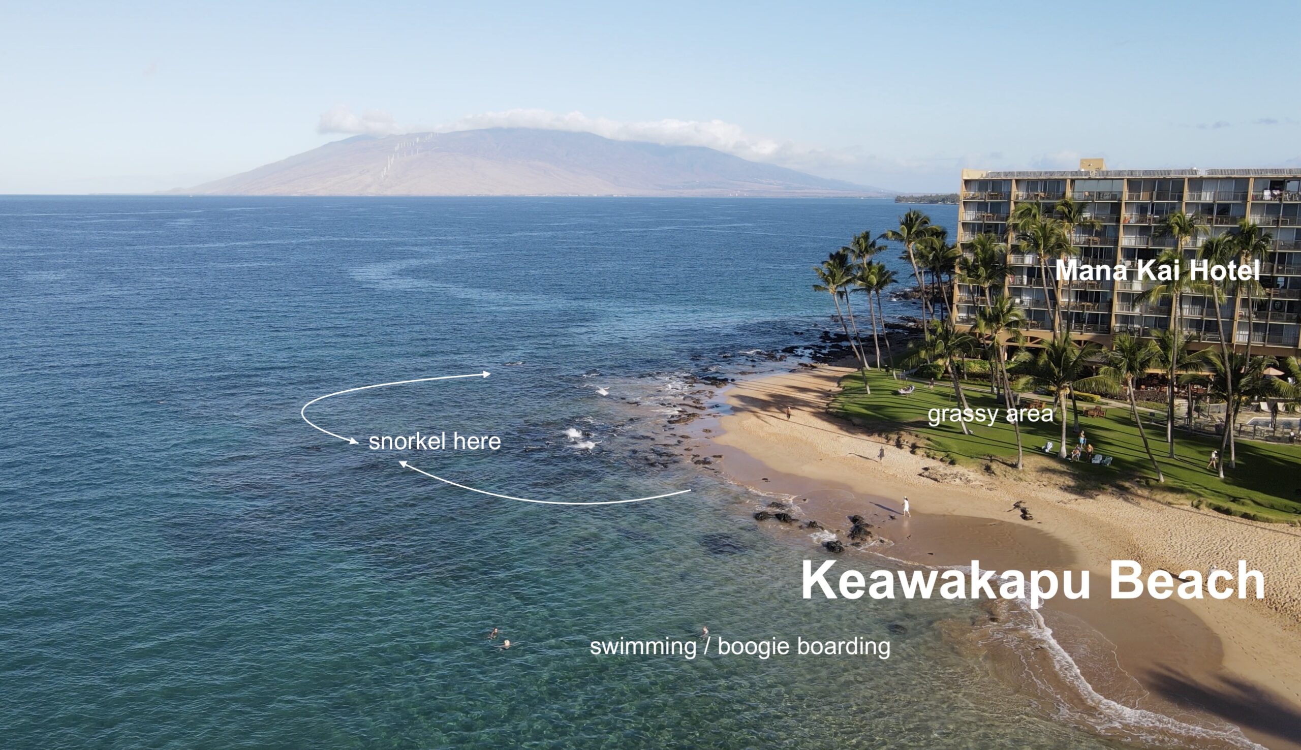 keawakapu beach annotated